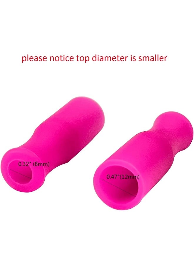JIEFU Super Big Large Straws Silicone Tips 11pcs Food Grade Reusable Straw Tips Only Fit for 1/2 Inch Wide (12mm Diameter) Stainless Steel Straws and Smoothie Glass straws - Image 2
